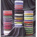 2 Color Leg Garter w/ Black-White Lace Rosette & 1 Color Imprinted Ribbon